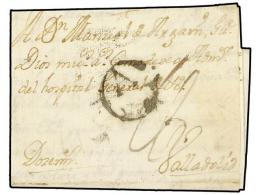 ESPAÑA: PREFILATELIA. 1743. JUNQUEIRA DE AMBIA A VALLADOLID. Marca Gª En Negro (nº 1) De... - Otros & Sin Clasificación