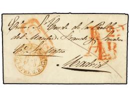 ESPAÑA: PREFILATELIA. 1850. JEREZ A MADRID. Fechador JEREZ D. LOS. C./ESTREM. B. Y A. De... - Other & Unclassified