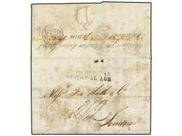 ESPAÑA: PREFILATELIA. 1828. LA HABANA A LONDRES. Encaminada Hasta SANTANDER. Manuscrito Al Dorso... - Other & Unclassified