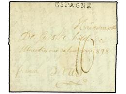 ESPAÑA: PREFILATELIA. 1804. MADRID A PARIS. Carta Sin Marca De Salida (como Es Habitual En Madrid), Marca De... - Sonstige & Ohne Zuordnung