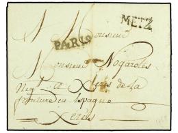 ESPAÑA: PREFILATELIA. 1788. METZ (Francia) A JEREZ. Marca METZ Y Lineal PARIS Estampado En... - Otros & Sin Clasificación