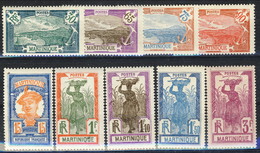 Martinique 1927 Serie N. 120-128 MLH Cat. € 45 - Neufs