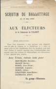 ELECTIONS TRACT  HAUTES ALPES POLIGNY 1908 - Historische Documenten