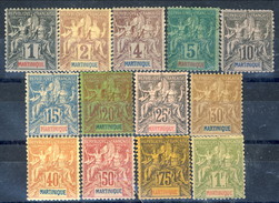 Martinique 1892 Serie N. 31-43 MH Cat. € 330 - Neufs