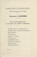 ELECTIONS TRACT  HAUTES ALPES SAVINES 1929 - Historical Documents