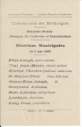 ELECTIONS TRACT  HAUTES ALPES BRIANCON 1929 - Documents Historiques