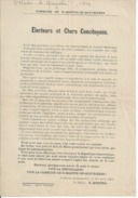 ELECTIONS TRACT  HAUTES ALPES SAINT MARTIN DE QUEYRIERES 1904 - Documentos Históricos