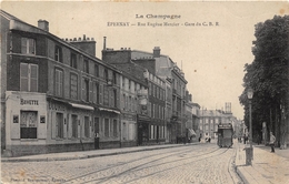 51-EPERNAY- RUE EUGENE MERCIER, GARE DU C.B.R. - Epernay