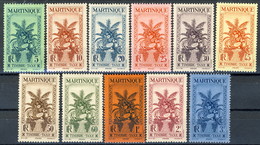 Martinique Tasse 1933 N. 12-22 MLH Cat. € 20 - Impuestos