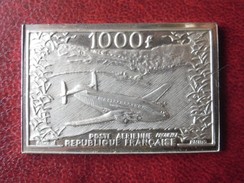 Timbre De France - Poste Aérienne 1000 Francs Avion Provence De 1954 - 1983 (15 Gr. En Argent 925/1000 ) Poinçon Crabe - Autres & Non Classés