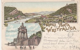 Allemagne Gruss Aus Porta Westfalica 1898 - Porta Westfalica