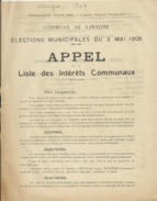 ELECTIONS TRACT  HAUTES ALPES LARAGNE 1908 - Documents Historiques