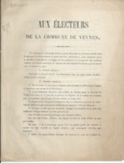 ELECTIONS TRACT  HAUTES ALPES VEYNES 1878 - Historical Documents