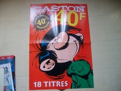 FRANQUIN GASTON 40 Ans Anniversaire Affiche Spirou Lagaffe - Affiches & Offsets