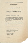 ELECTIONS TRACT  HAUTES ALPES SAINT ETIENNE LE LAUS 1929 - Historische Documenten