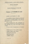 ELECTIONS TRACT  HAUTES ALPES SAINT ETIENNE LE LAUS 1929 - Historische Documenten