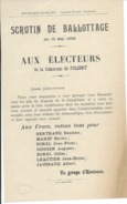 ELECTIONS TRACT  HAUTES ALPES POLIGNY 1908 - Historische Documenten