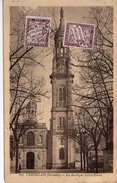 33....GIRONDE...VERDELAIS....LA BASILIQUE NOTRE DAME...TIMBRES TAXES - Verdelais