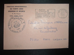 LETTRE OBL.MEC.22-2-1983 AUCH RP (32 GERS) DIRECTION DEPARTEMENTALE DU TEMPS LIBRE JEUNESSE ET SPORTS - Lettres Civiles En Franchise