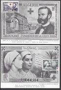 ALGERIE - Deux Cartes Maximum Croix Rouge Française - Premier Jour - 30-10-1954 - B/TB - - FDC