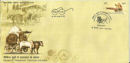 First Day Cover,Means Of Transport Through Ages,Rath Bullock Cart,  Tonga Pictorial Cancellation India,Inde,2017 - Sonstige (Land)