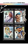 Sierra Leone 2017, Mother Teresa, Pope Francis, 4val In BF - Madre Teresa