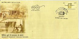 First Day Cover,Means Of Transport Through Ages,Boutcha Palanquin,Meeana Palanqui Pictorial Cancellation India,Inde,2017 - Sonstige (Land)