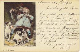 Arthur J. Elsley  1895 Enfants ,chiens Envoyé De Namur 1900 DVD 6028 - Andere & Zonder Classificatie