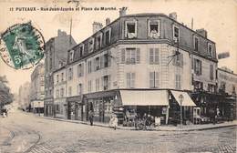 92-PUTEAUX- LA RUE JEAN JAURES ET PLACE DU MARCHE - Puteaux