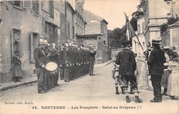 92-NANTERRE- LES POMPIERS - SALUT AU DRAPEAU - Nanterre