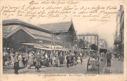 92-LEVALLOIS PERRET- RUE POCCARD LE MARCHE - Levallois Perret