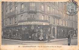 92-LEVALLOIS PERRET- RUE DE COURCELLES ET RUE DU MARCHE - Levallois Perret