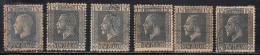 1½d X 6 Used, Shades & Perferation Varities, KGV Series, 1915 Onwards, New Zealand - Usati