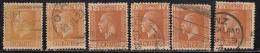 1½d X 6 Used, Shades & Perferation Varities, KGV Series, 1915 Onwards, New Zealand - Oblitérés