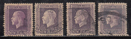 4d X 4 Used, Shades & Perferation Varities, KGV Series, 1915 Onwards, New Zealand - Usati