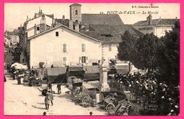 Pont De Vaux - Le Marché - Charrettes - Animée - Restaurant Guichard - 1905 - B.F. Chalon - Pont-de-Vaux