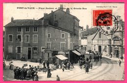 Pont De Vaux - Place Joubert Et Entrée De La Grand Rue - Marché - Café Parisien - Animée - LEMONON DUCOTE - 1912 - Pont-de-Vaux