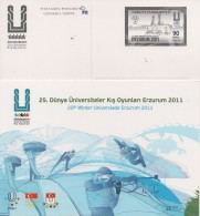 Turkey, Winter Univerziada 2011, Ski Flights, Biathlon, Snowboarding, Stationery - Postwaardestukken