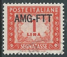 1949-54 TRIESTE A SEGNATASSE USATO 1 LIRA - LL10 - Strafport