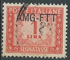 1949-54 TRIESTE A SEGNATASSE USATO 1 LIRA - LL14 - Postage Due