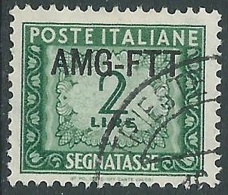 1949-54 TRIESTE A SEGNATASSE USATO 2 LIRE - LL3 - Strafport