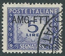 1949-54 TRIESTE A SEGNATASSE USATO 5 LIRE - LL6 - Strafport