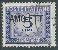 1949-54 TRIESTE A SEGNATASSE USATO 5 LIRE - LL11 - Postage Due