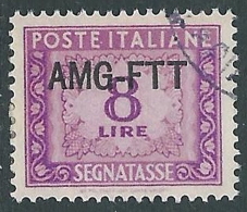 1949-54 TRIESTE A SEGNATASSE USATO 8 LIRE - LL10 - Portomarken