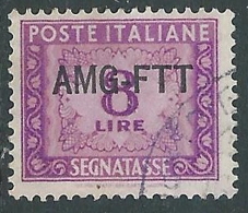 1949-54 TRIESTE A SEGNATASSE USATO 8 LIRE - LL12 - Postage Due