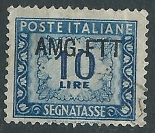 1949-54 TRIESTE A SEGNATASSE USATO 10 LIRE - LL1 - Strafport