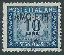 1949-54 TRIESTE A SEGNATASSE USATO 10 LIRE - LL2 - Postage Due