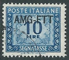 1949-54 TRIESTE A SEGNATASSE USATO 10 LIRE - LL3 - Portomarken