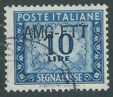 1949-54 TRIESTE A SEGNATASSE USATO 10 LIRE - LL6 - Taxe