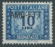 1949-54 TRIESTE A SEGNATASSE USATO 10 LIRE - LL8 - Taxe